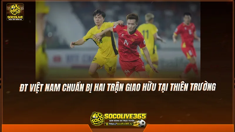 ĐT Việt Nam chuẩn bị hai trận giao hữu tại Thiên Trường